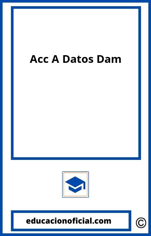 Acceso A Datos Dam PDF