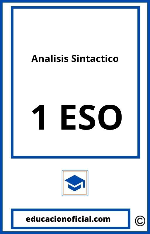 Analisis Sintactico 1 ESO PDF