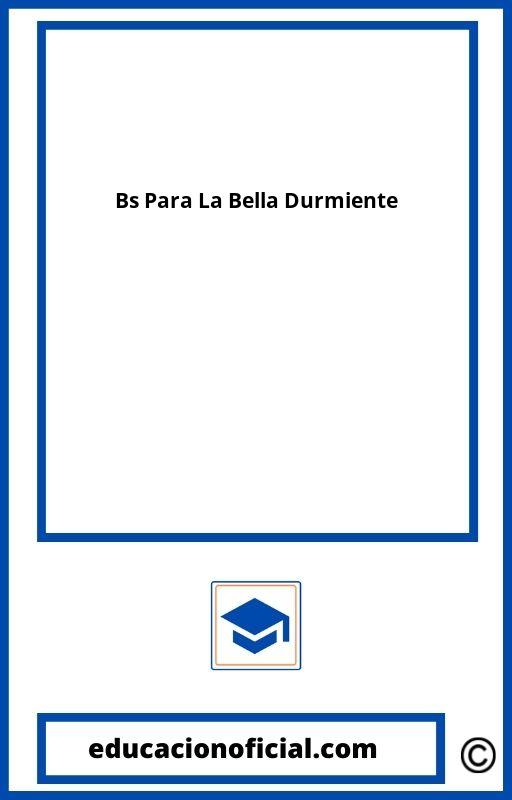Besos Para La Bella Durmiente PDF