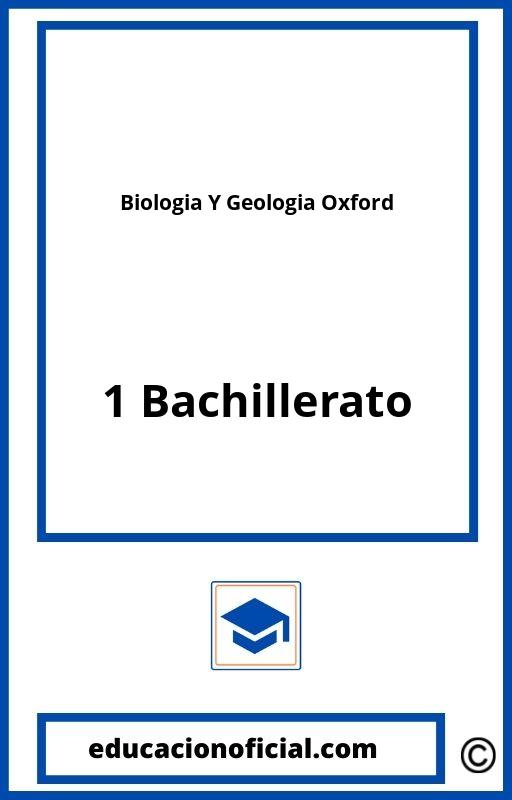 Biologia Y Geologia 1 Bachillerato Oxford PDF