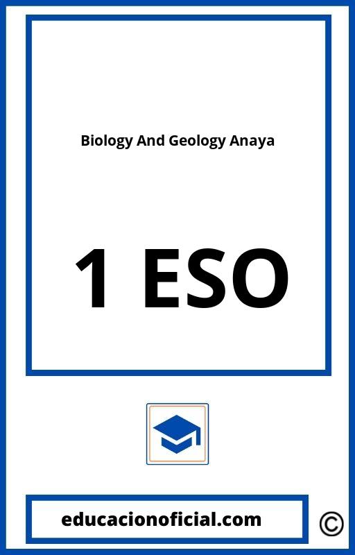 Biology And Geology 1 ESO Anaya PDF