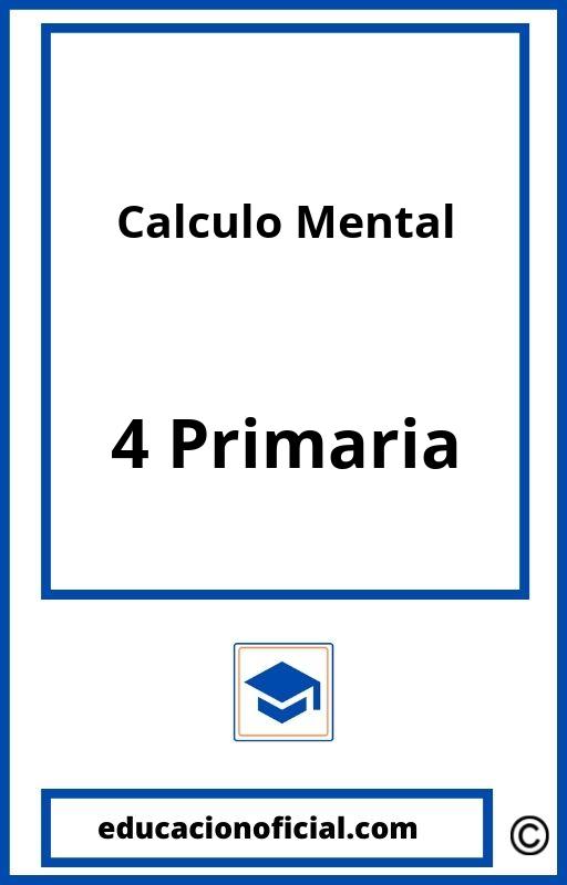 Calculo Mental 4 Primaria PDF