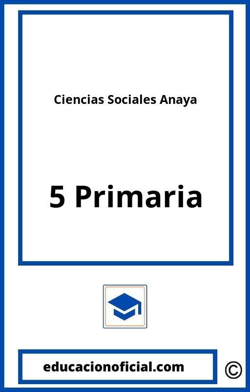 Ciencias Sociales 5 Primaria Anaya PDF