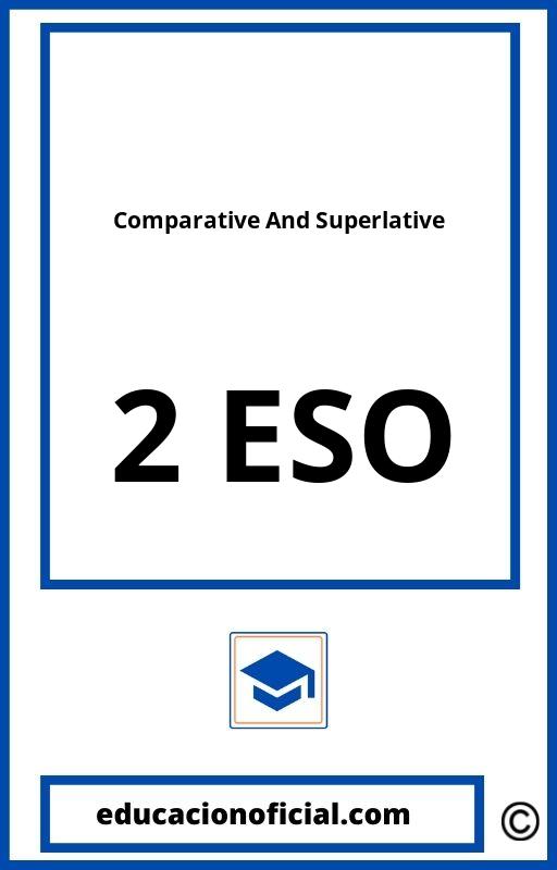 Comparative And Superlative Exercises PDF 2 ESO
