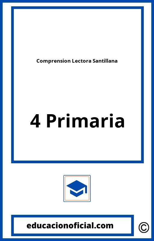 Comprension Lectora 4 Primaria Santillana PDF