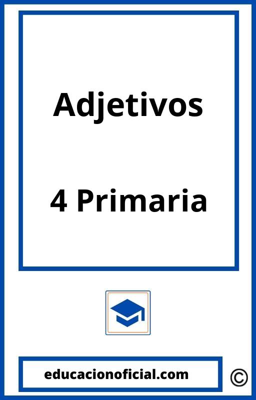 Ejercicios Adjetivos 4 Primaria PDF