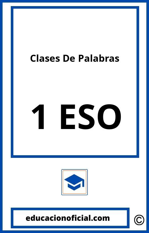 Ejercicios Clases De Palabras 1 ESO PDF