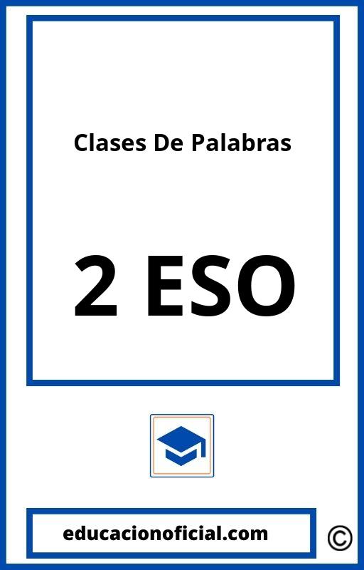 Ejercicios Clases De Palabras 2 ESO PDF