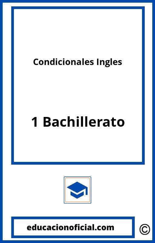 Ejercicios Condicionales Ingles 1 Bachillerato PDF