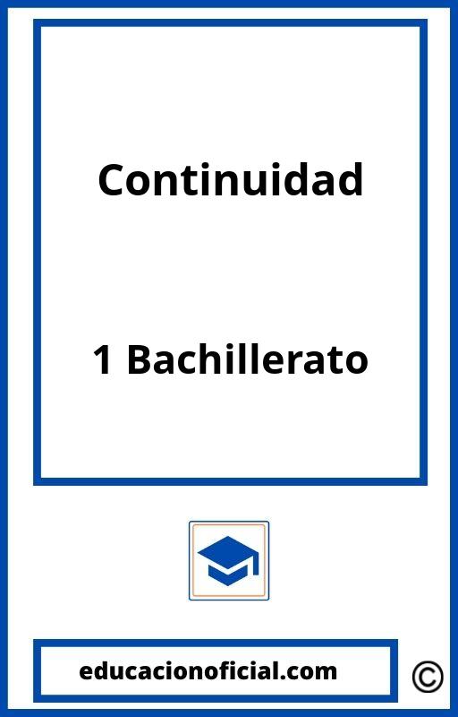 Ejercicios Continuidad 1 Bachillerato PDF