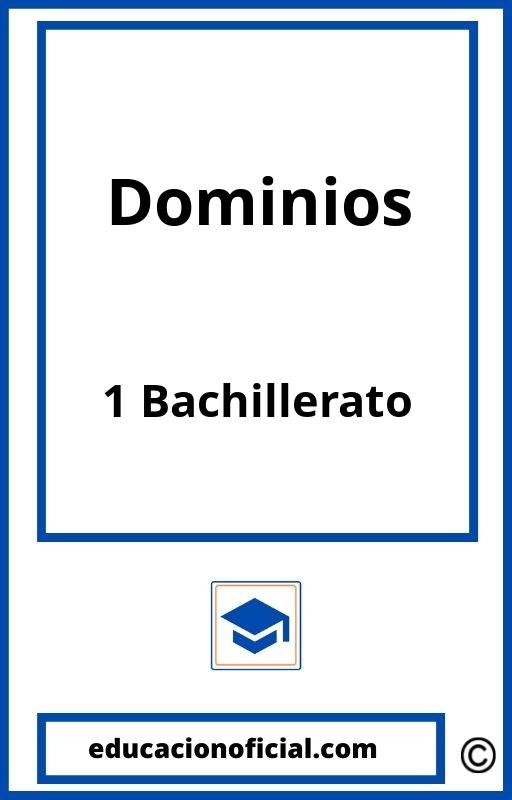 Ejercicios De Dominios 1 Bachillerato PDF