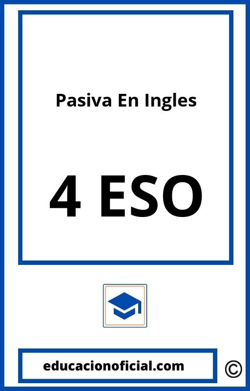 Ejercicios De Pasiva En Ingles Resueltos PDF 4 ESO