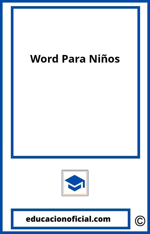 Ejercicios De Word Para Niños De Primaria PDF