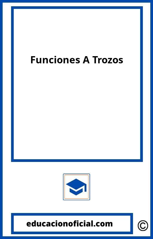 Ejercicios Funciones A Trozos 1O Bachillerato PDF