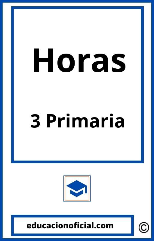 Ejercicios Horas 3 Primaria PDF