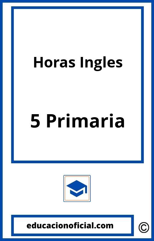 Ejercicios Horas Ingles 5 Primaria PDF