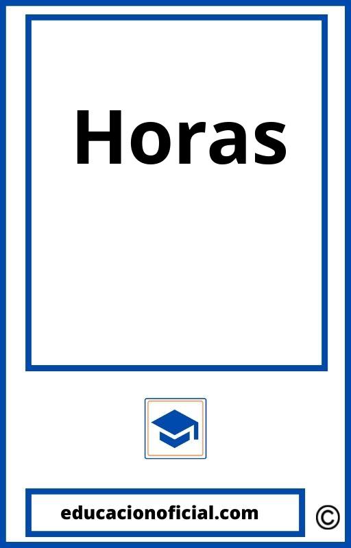 Ejercicios Horas Primaria PDF