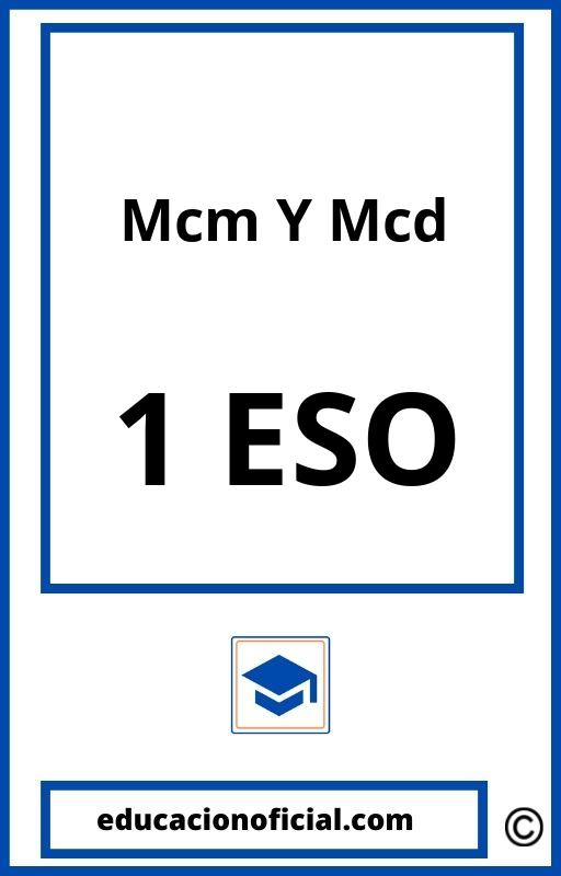 Ejercicios Mcm Y Mcd 1 ESO PDF