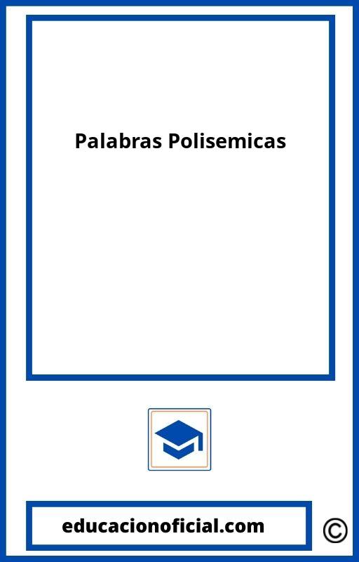 Ejercicios Palabras Polisemicas 5O Primaria PDF