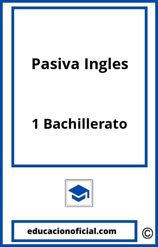 Ejercicios Pasiva Ingles 1 Bachillerato PDF