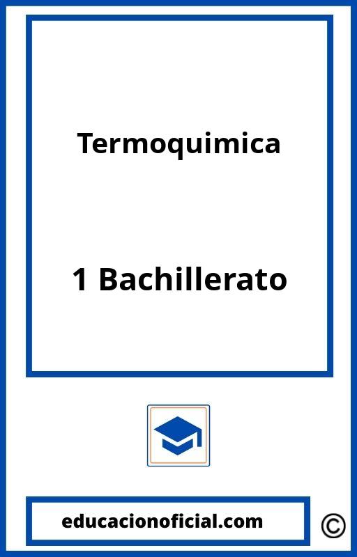 Ejercicios Termoquimica 1 Bachillerato PDF