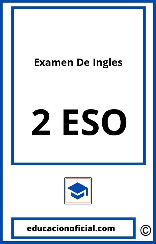 Examen De Ingles 2 ESO PDF