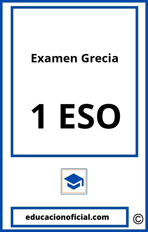 Examen Grecia 1 ESO PDF