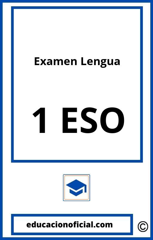 Examen Lengua 1 ESO PDF