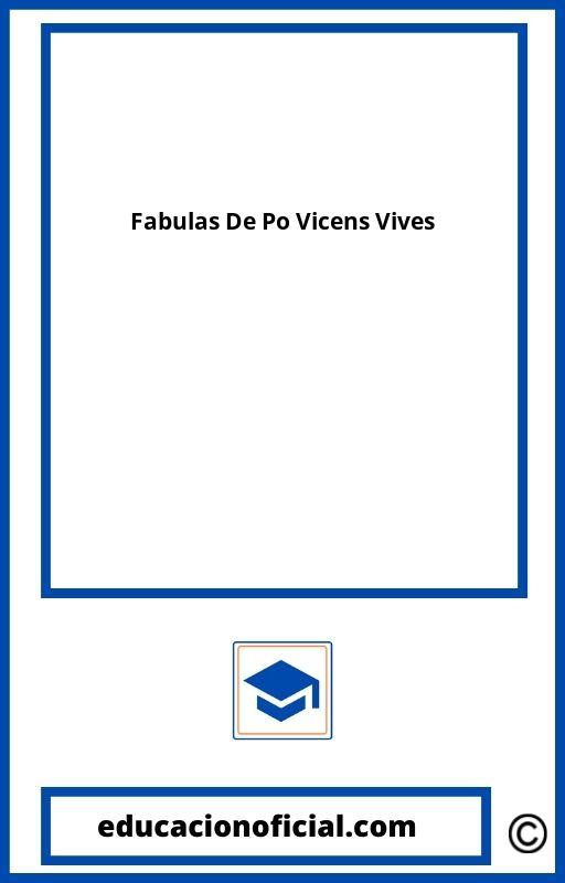 Fabulas De ESOpo Vicens Vives PDF