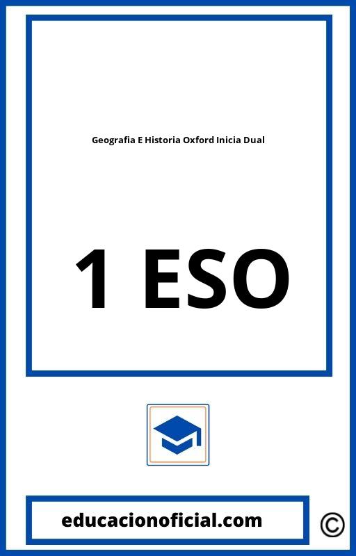 Geografia E Historia 1 ESO Oxford Inicia Dual PDF