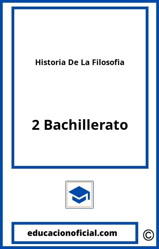 Historia De La Filosofia 2 Bachillerato PDF