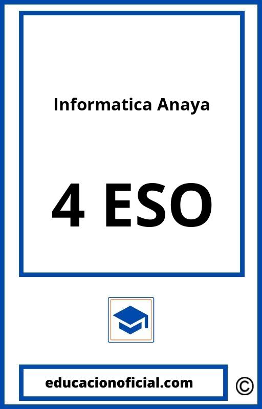 Informatica 4 ESO Anaya PDF