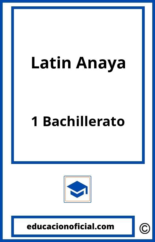 Latin 1 Bachillerato Anaya PDF