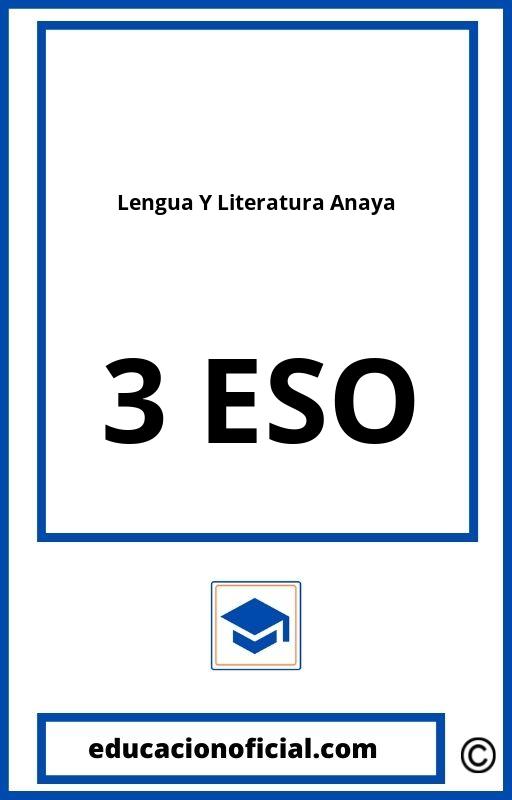 Lengua Y Literatura 3 ESO Anaya PDF