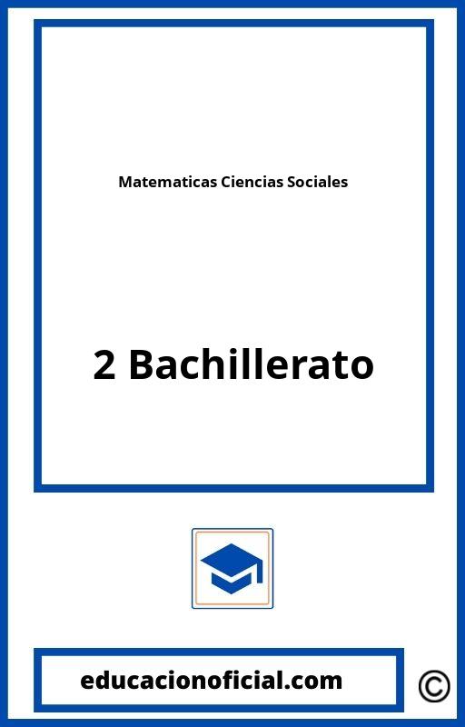 Matematicas 2 Bachillerato Ciencias Sociales PDF