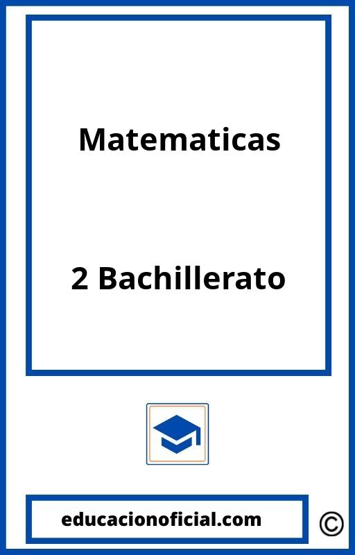 Matematicas 2 Bachillerato PDF