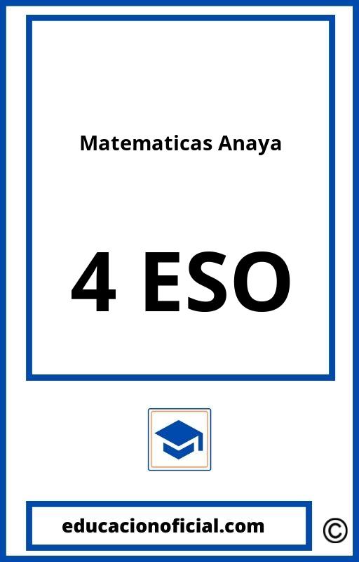 Matematicas 4 ESO Anaya PDF