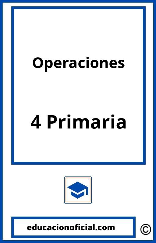 Operaciones 4 Primaria PDF