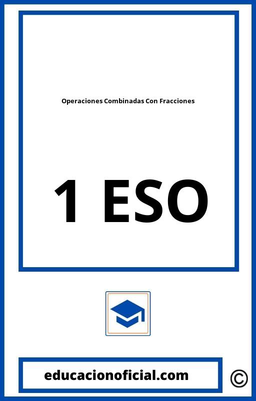 Operaciones Combinadas Con Fracciones 1 ESO PDF