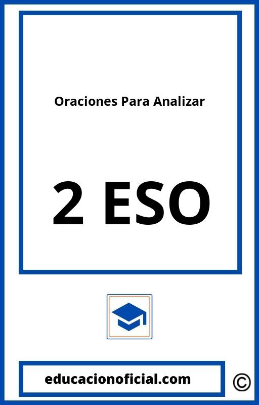 Oraciones Para Analizar 2 ESO PDF