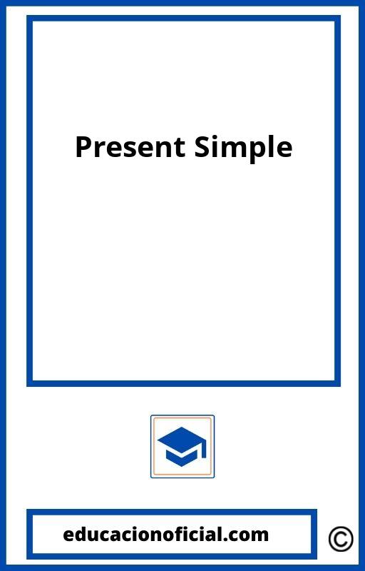 Present Simple Exercises PDF Primaria