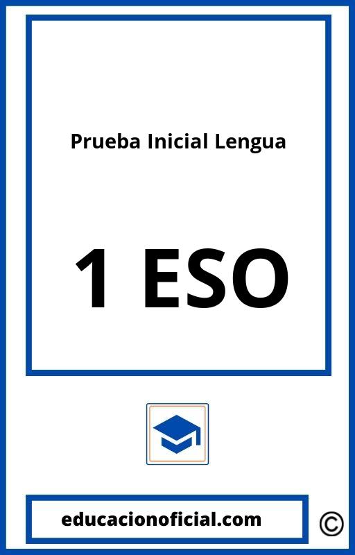 Prueba Inicial 1 ESO Lengua PDF