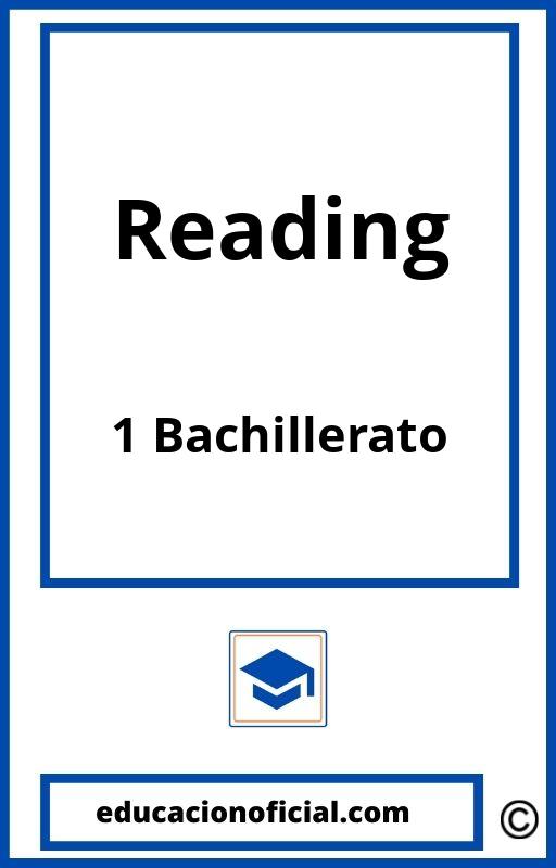 Reading 1 Bachillerato Con Soluciones PDF