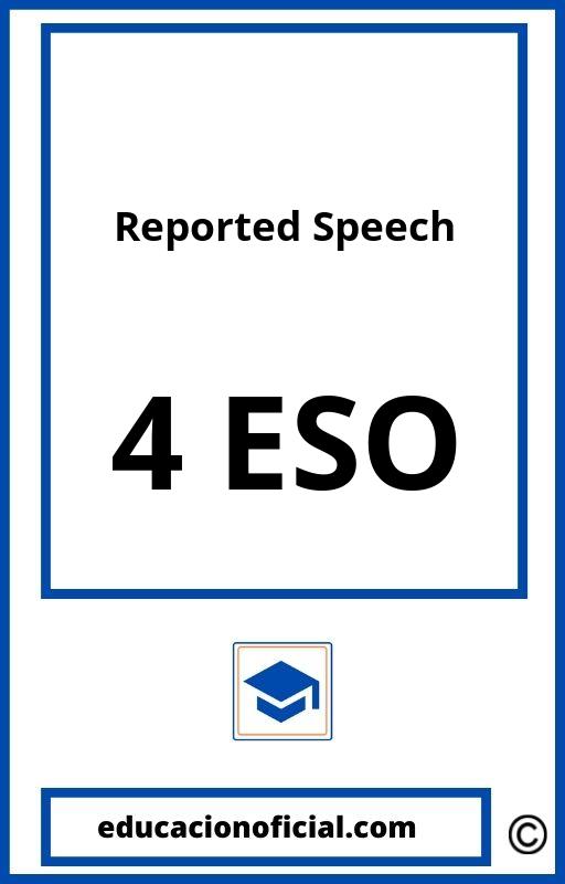 Reported Speech 4 ESO Exercises PDF