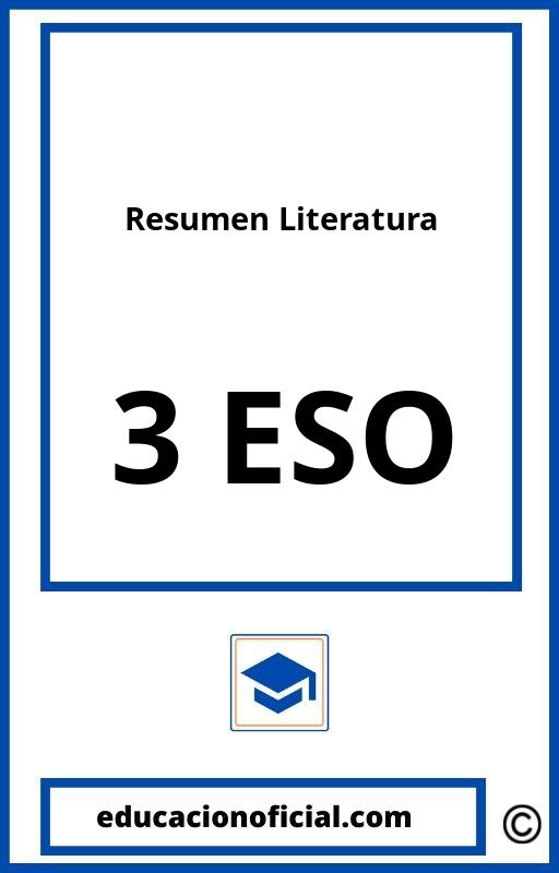 Resumen Literatura 3 ESO PDF