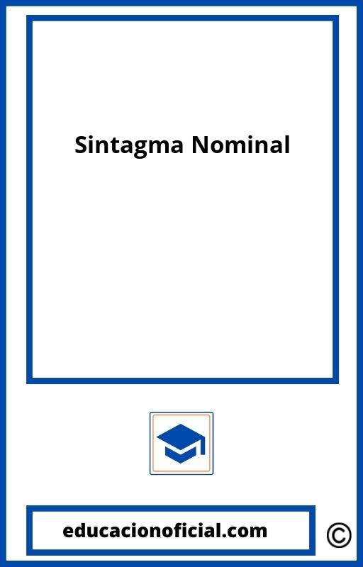 Sintagma Nominal Ejercicios Resueltos 2O ESO PDF