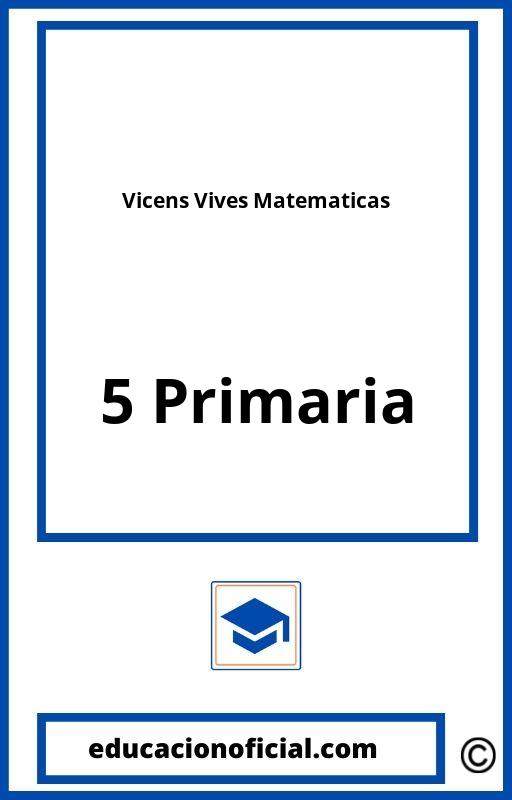 Vicens Vives Matematicas 5 Primaria PDF
